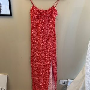 Red summer dress Zara
